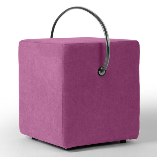Polsterhocker Rosa mit Griff Polsterhocker - Hockerhelden