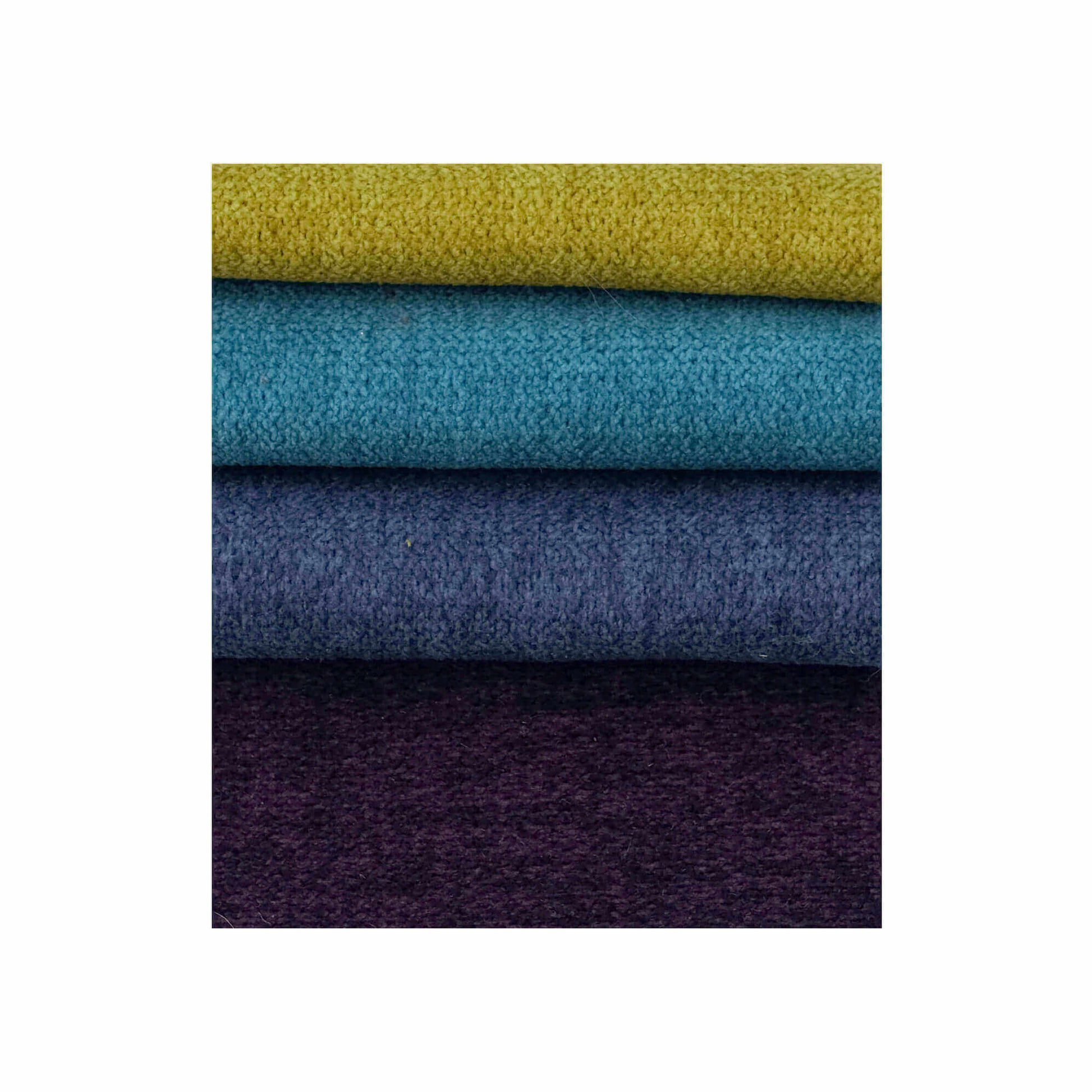 Farbmuster kühle Farben – Stoffproben in Blau, Türkis, Grün und Violett für Hockerhelden Designhocker