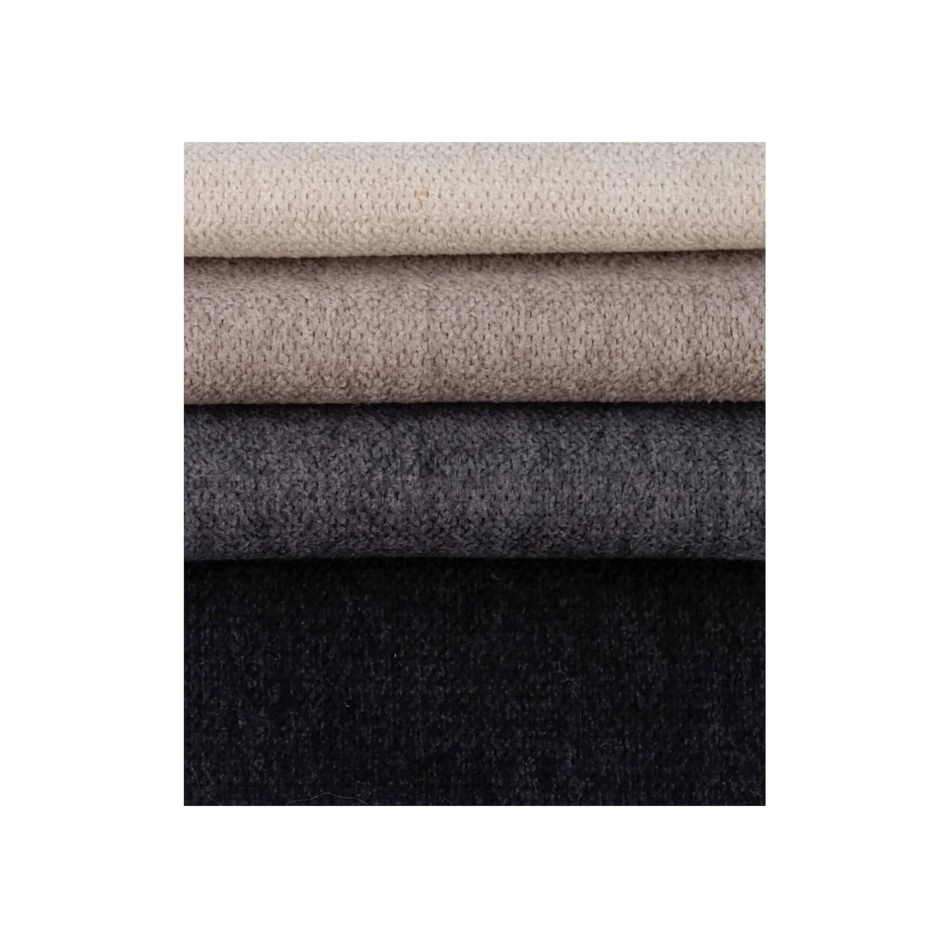 Hockerhelden Farbmuster neutrale Farben – Stoffproben in Beige, Grau, Anthrazit und Schwarz für zeitlose Hocker