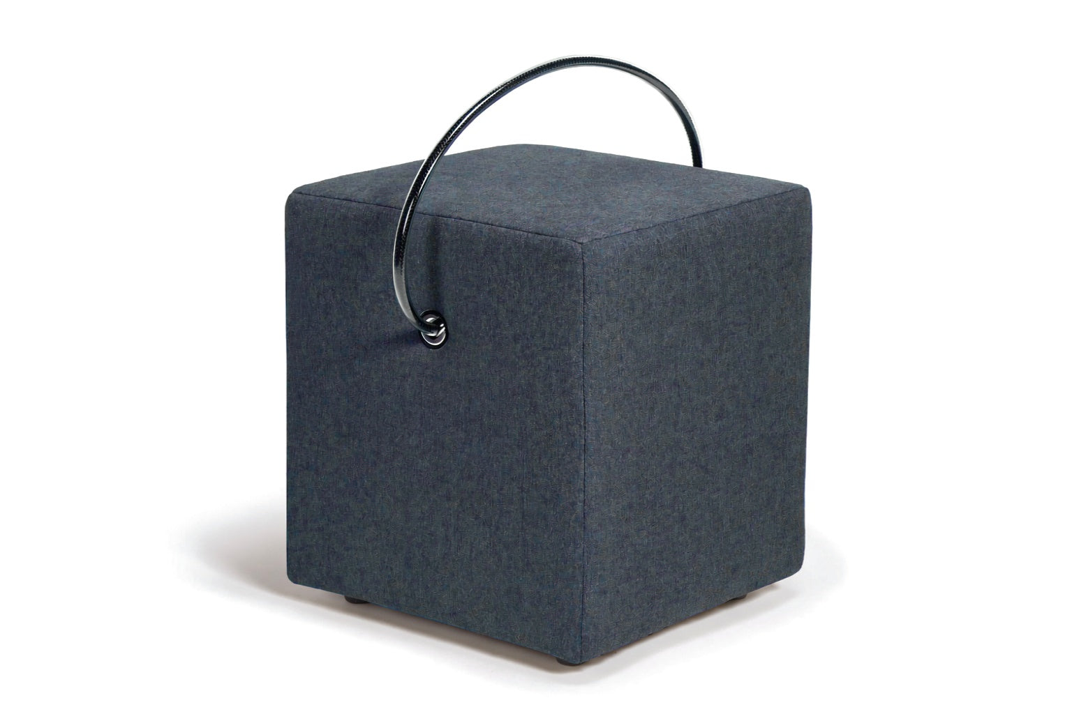 Polsterhocker Anthrazit – leichter Hocker mit Tragegriff, tragbarer Designhocker unter 4 kg Polsterhocker - Hockerhelden – Handgefertigte Polsterhocker