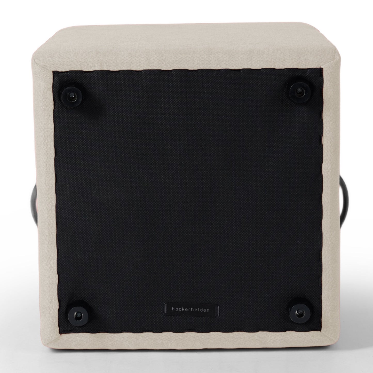 Polsterhocker Beige mit Griff Polsterhocker - Hockerhelden
