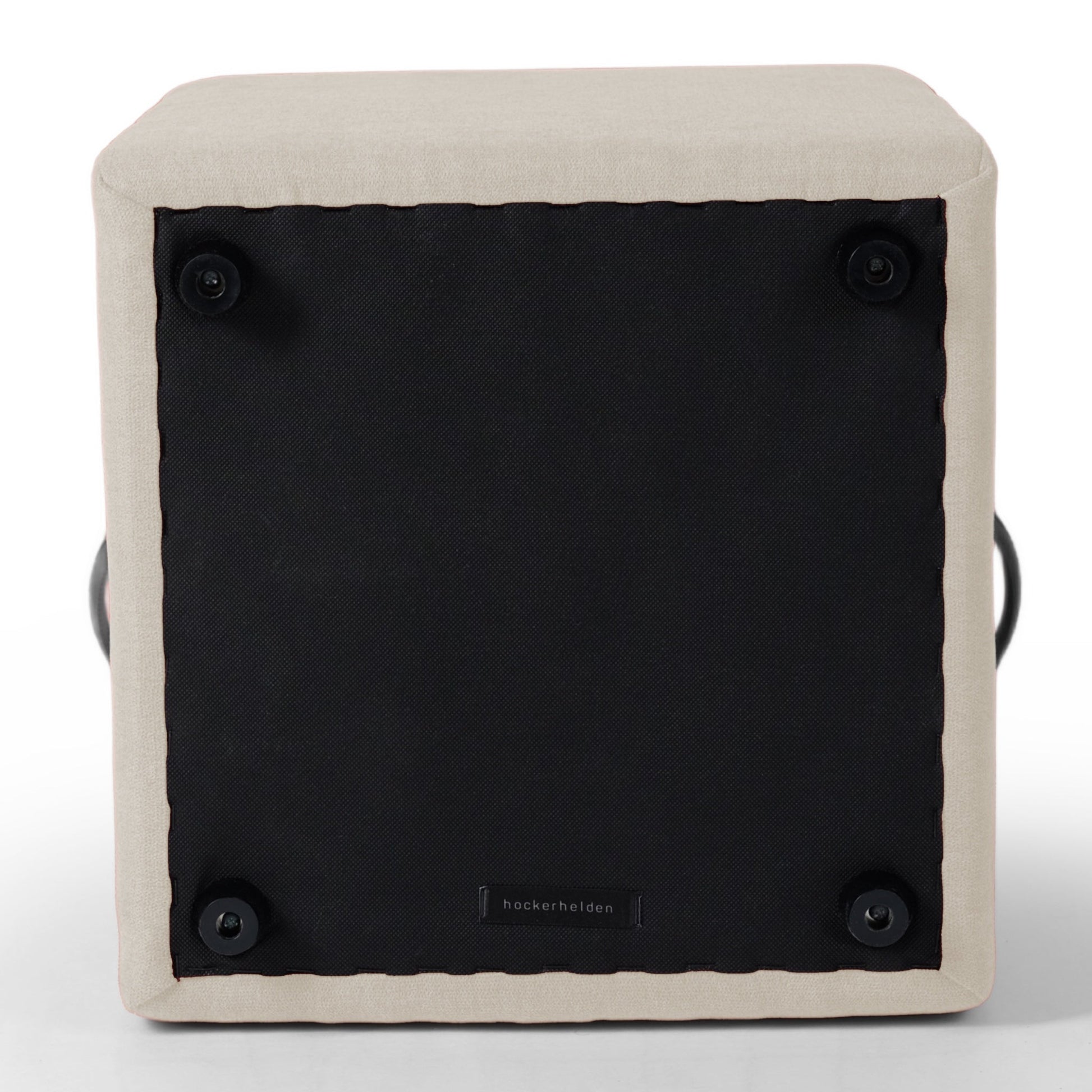 Polsterhocker Beige mit Griff Polsterhocker - Hockerhelden