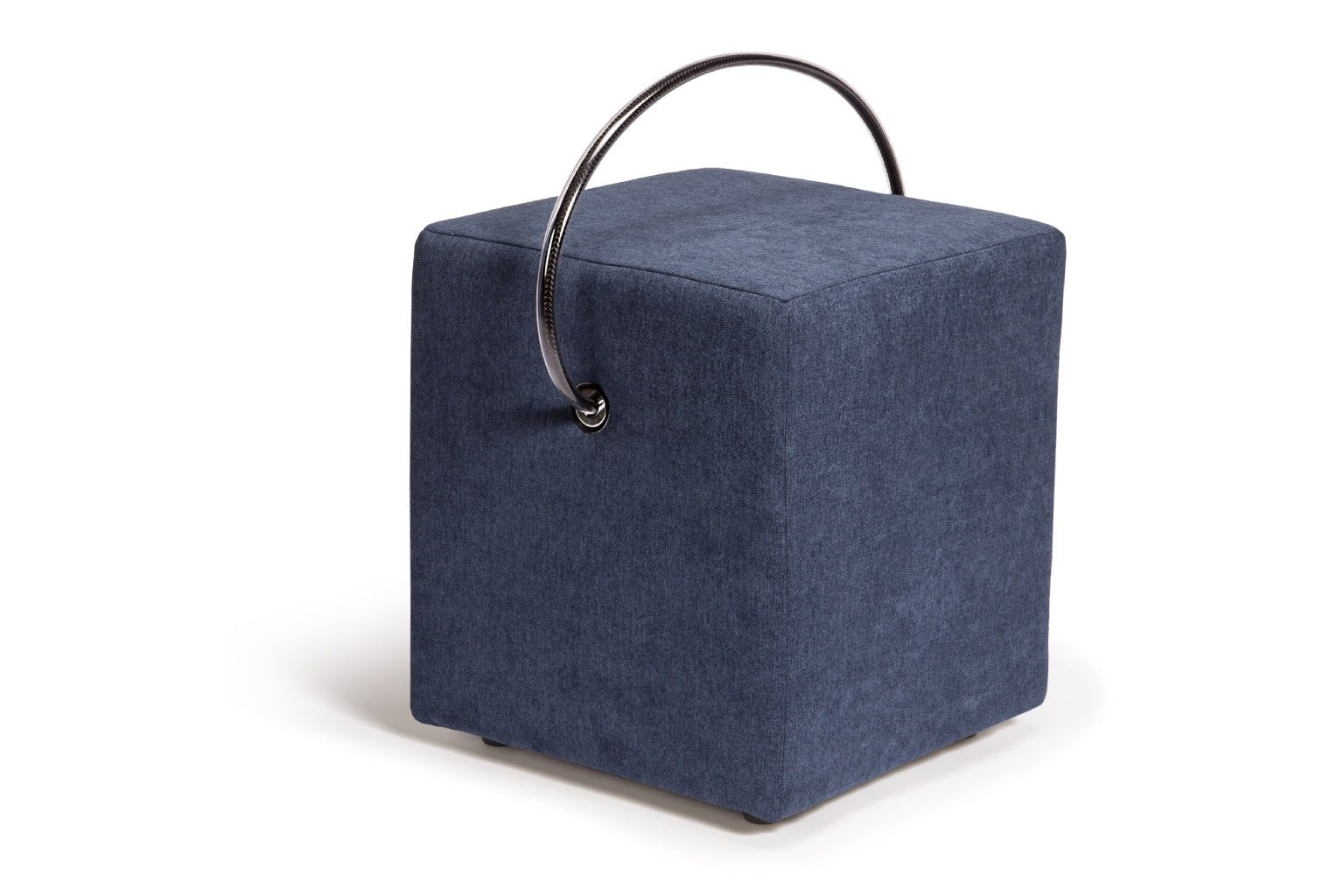 Polsterhocker Blau – leichter Hocker mit Tragegriff, tragbarer Designhocker unter 4 kg Polsterhocker - Hockerhelden – Handgefertigte Polsterhocker