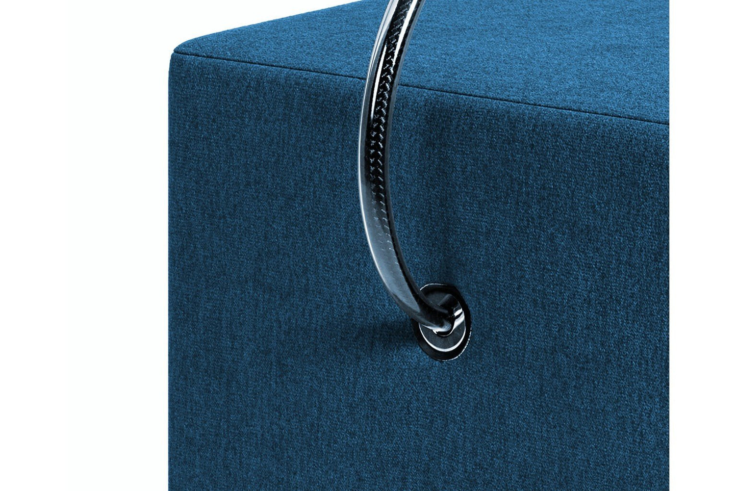 Polsterhocker Blau mit Griff Polsterhocker - Hockerhelden – Handgefertigte Polsterhocker