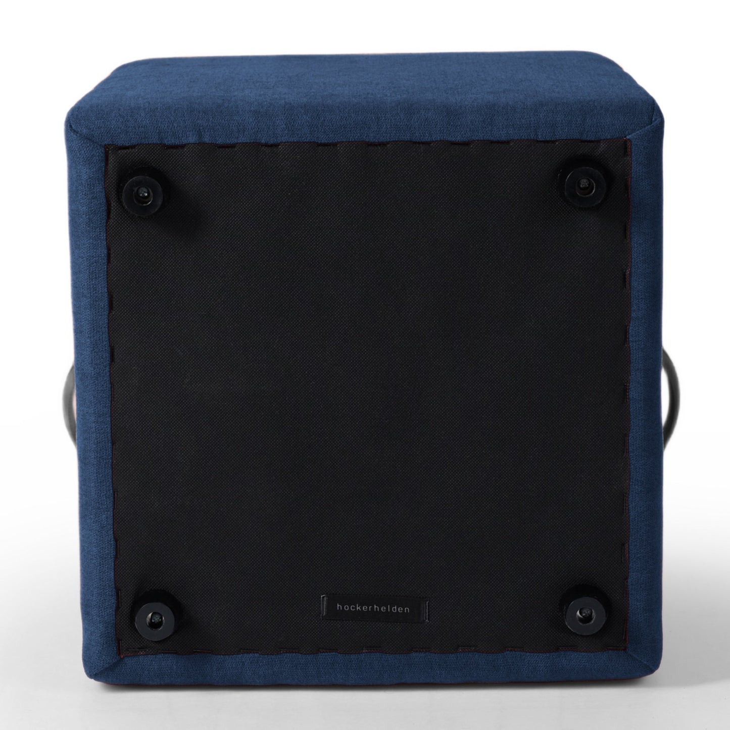 Polsterhocker Blau mit Griff Polsterhocker - Hockerhelden