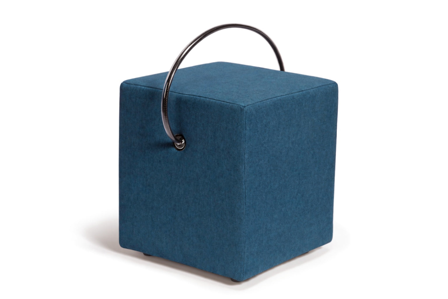 Polsterhocker Blau – leichter Hocker mit Tragegriff, tragbarer Designhocker unter 4 kg Polsterhocker - Hockerhelden – Handgefertigte Polsterhocker