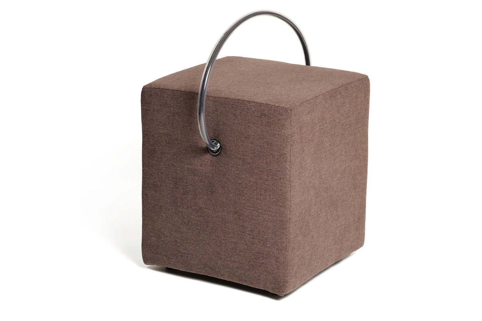 Polsterhocker Braun – leichter Hocker mit Tragegriff, tragbarer Designhocker unter 4 kg Polsterhocker - Hockerhelden – Handgefertigte Polsterhocker