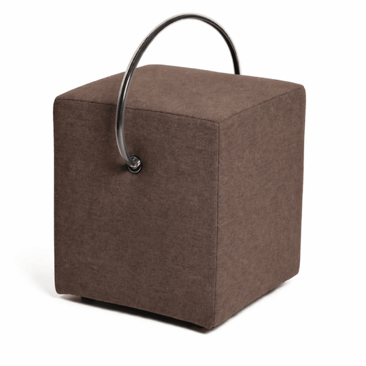 Polsterhocker Braun mit Griff Polsterhocker - Hockerhelden
