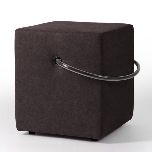 Polsterhocker Braun mit Griff Polsterhocker - Hockerhelden