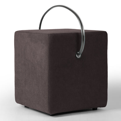 Polsterhocker Braun mit Griff Polsterhocker - Hockerhelden