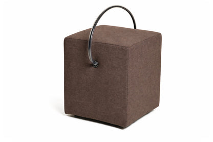 Polsterhocker Braun – leichter Hocker mit Tragegriff, tragbarer Designhocker unter 4 kg Polsterhocker - Hockerhelden – Handgefertigte Polsterhocker