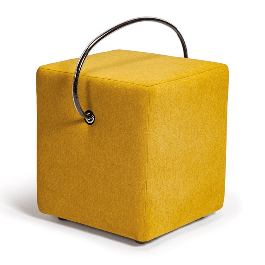 Polsterhocker Gelb mit Griff Polsterhocker - Hockerhelden
