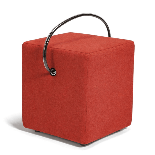 Polsterhocker Orange mit Griff Polsterhocker - Hockerhelden