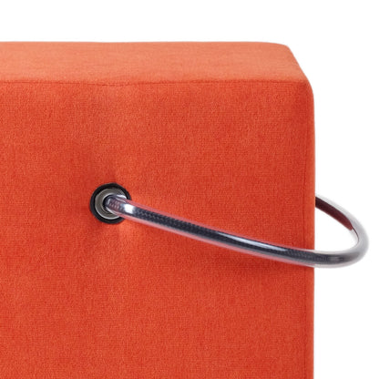Polsterhocker Orange mit Griff Polsterhocker - Hockerhelden