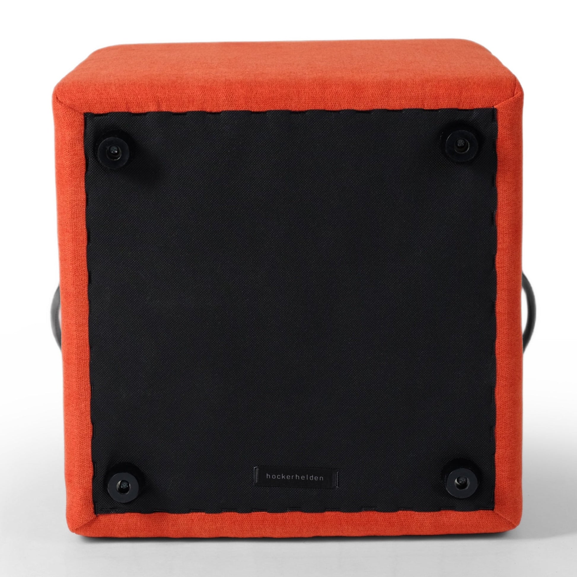 Polsterhocker Orange mit Griff Polsterhocker - Hockerhelden