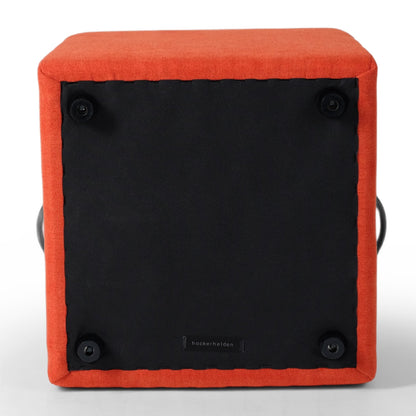 Polsterhocker Orange mit Griff Polsterhocker - Hockerhelden