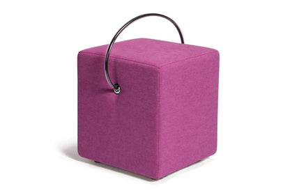 Polsterhocker Rosa mit Griff Polsterhocker - Hockerhelden – Handgefertigte Polsterhocker