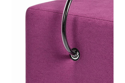 Polsterhocker Rosa mit Griff Polsterhocker - Hockerhelden – Handgefertigte Polsterhocker