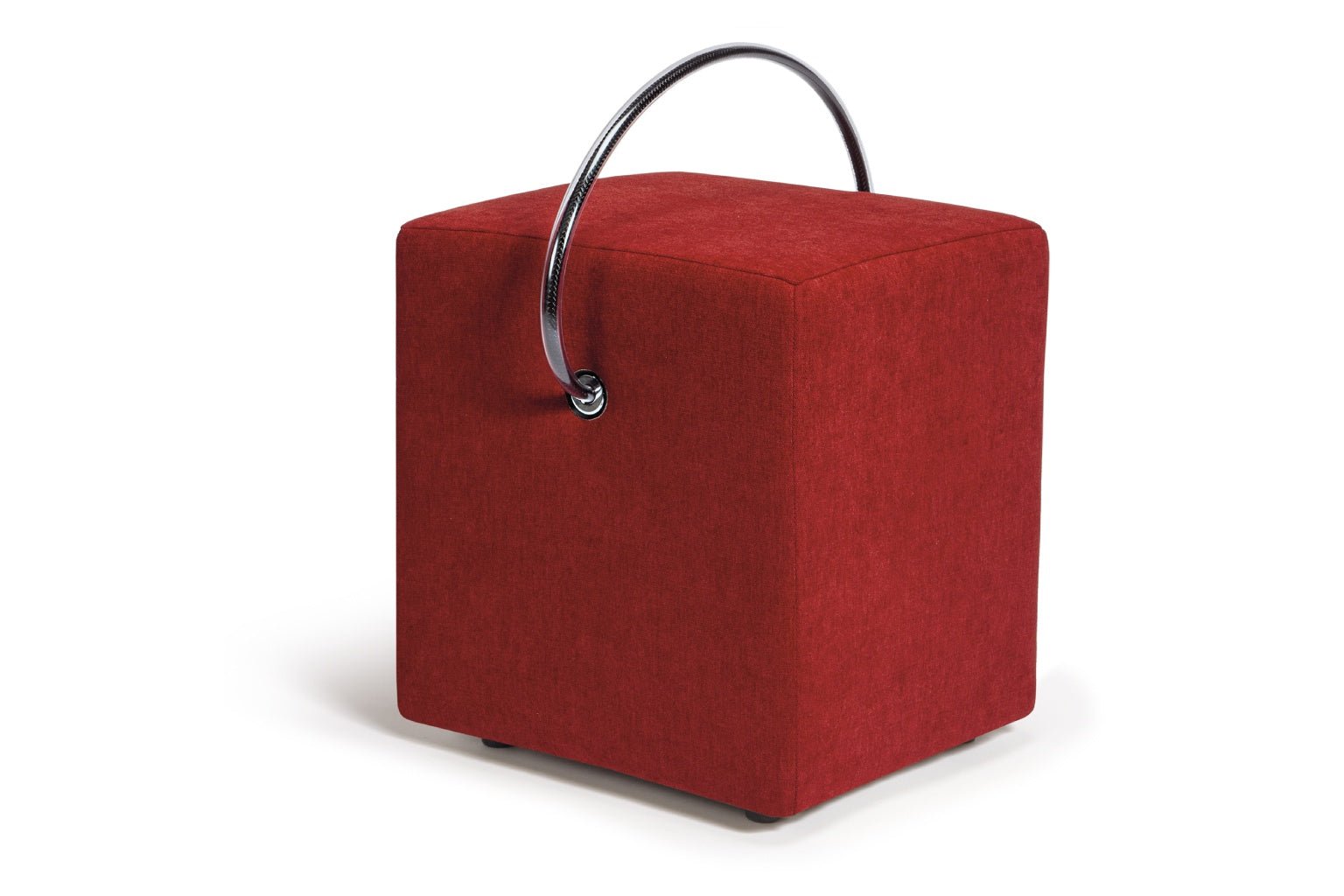 Polsterhocker Rot – leichter Hocker mit Tragegriff, tragbarer Designhocker unter 4 kg Polsterhocker - Hockerhelden – Handgefertigte Polsterhocker