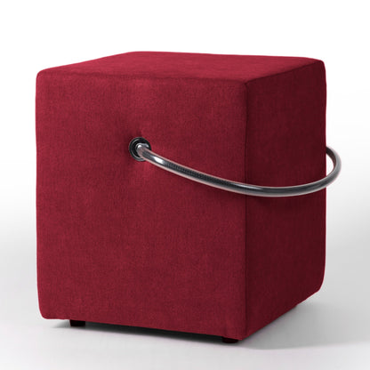 Polsterhocker Rot mit Griff Polsterhocker - Hockerhelden