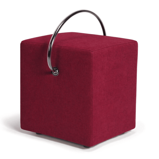 Polsterhocker Rot mit Griff Polsterhocker - Hockerhelden