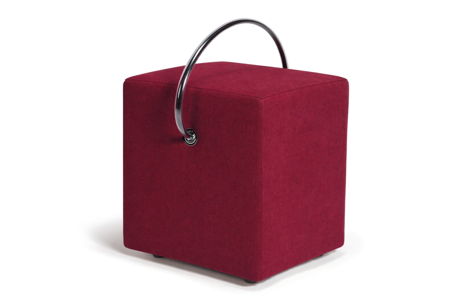 Polsterhocker Rot – leichter Hocker mit Tragegriff, tragbarer Designhocker unter 4 kg Polsterhocker - Hockerhelden – Handgefertigte Polsterhocker