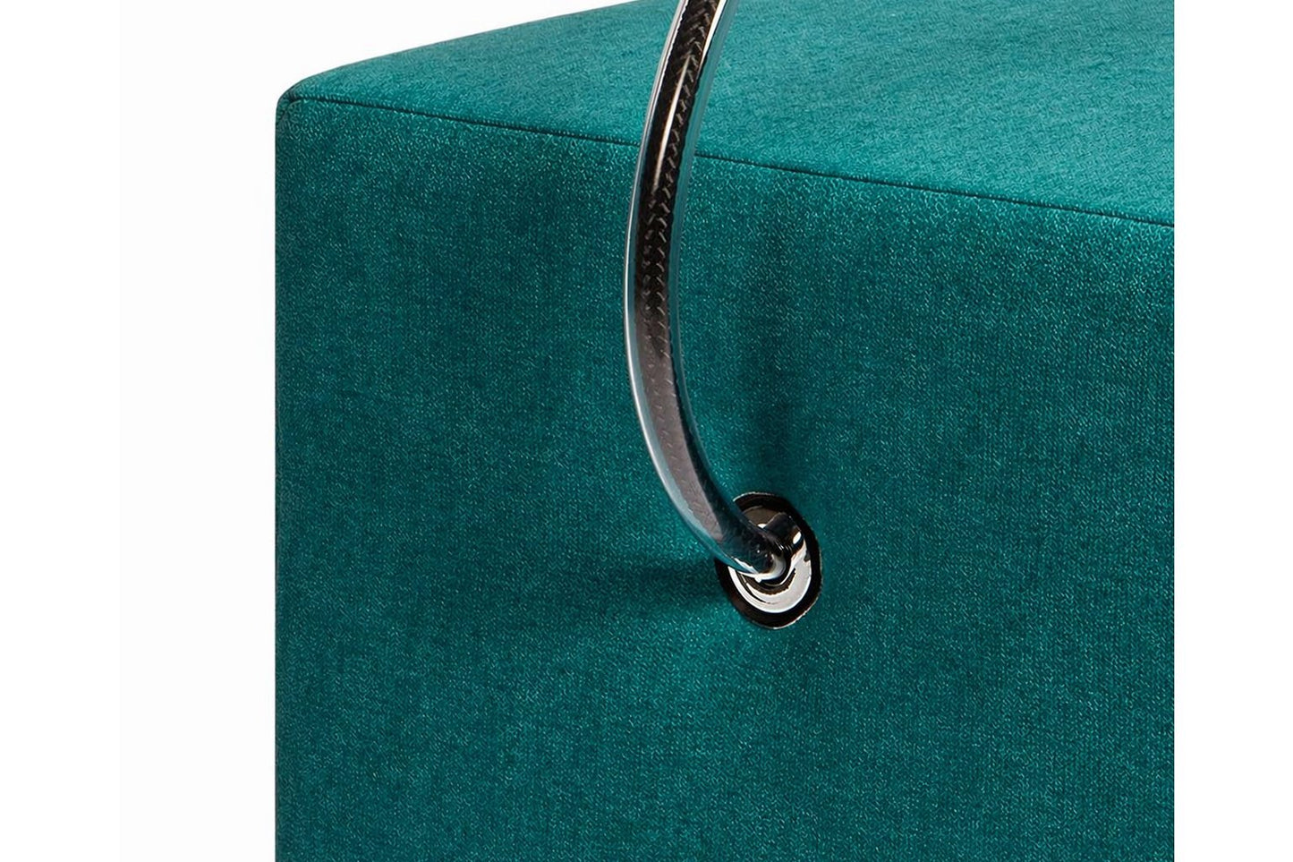 Polsterhocker Türkis mit Griff Polsterhocker - Hockerhelden – Handgefertigte Polsterhocker